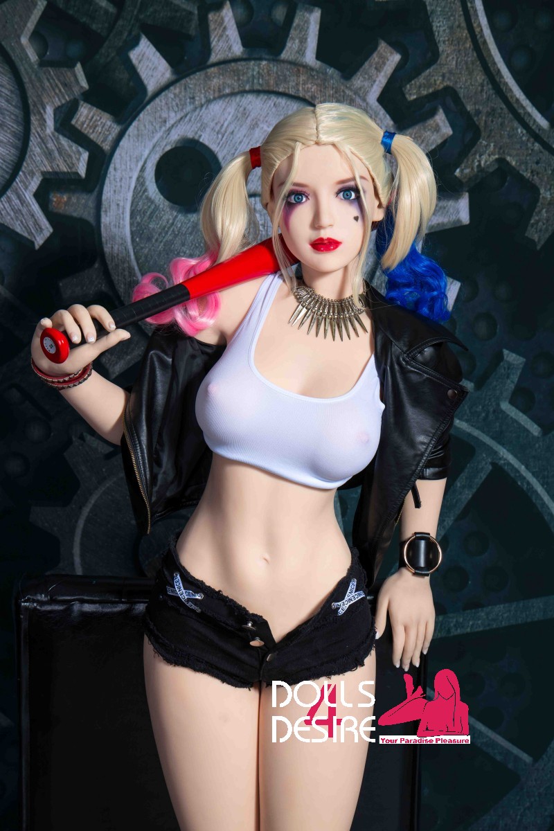 Harley Quinn-Customizable-149CM-C-Cup-Premium TPE Doll/Silicon Head- Fast shipping in USA/EU