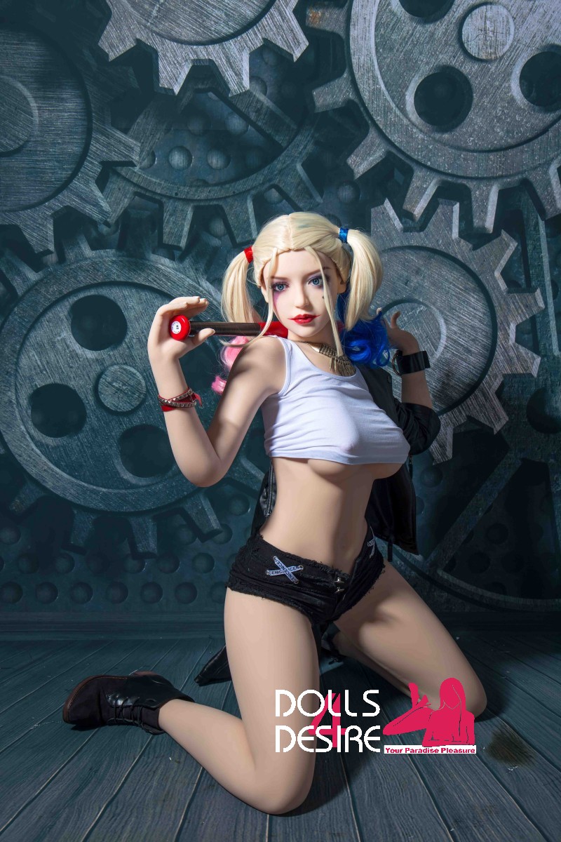 Harley Quinn-Customizable-149CM-C-Cup-Premium TPE Doll/Silicon Head- Fast shipping in USA/EU